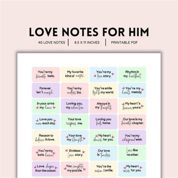 Perfect Love Notes For Him: Express Your Heart's Desire